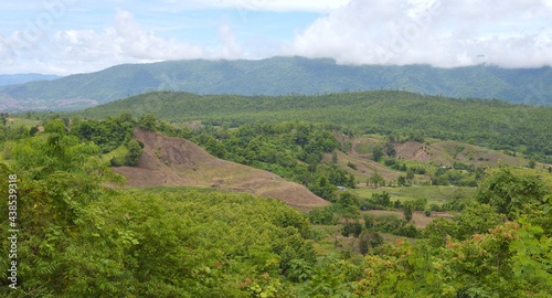 panorama of the mountains in autumn