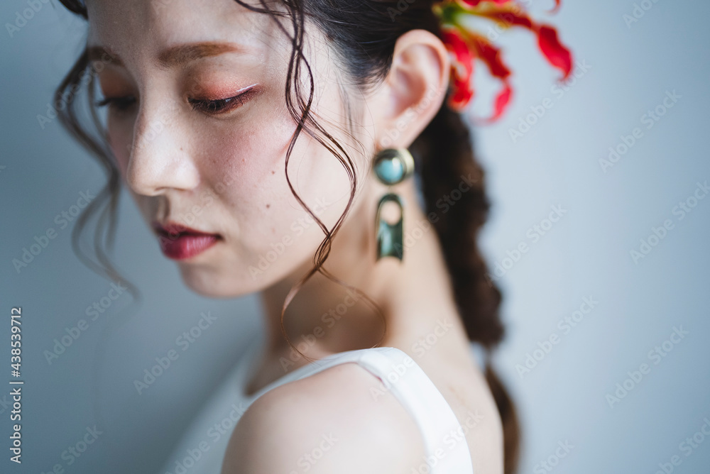 Naklejka premium クールな花嫁