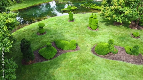 Topiary Park in Columbus, Ohio's, officially the Topiary Garden at Old Deaf School Park, depicts figures from Georges Seurat's 1884 painting, A Sunday Afternoon on the Island of La Grande Jatte photo