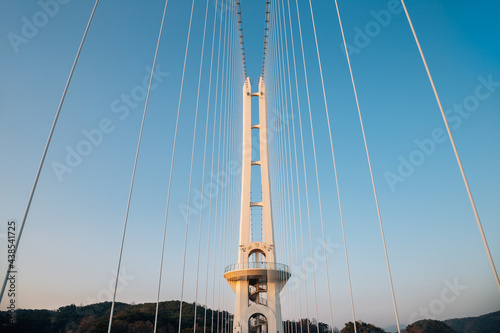Yedangho Suspension Bridge in Yesan, Korea