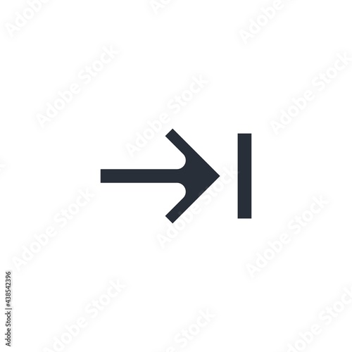 Vector illustration of tab icon isolated on white background .  UI element also can be used as tabulation button icon element.