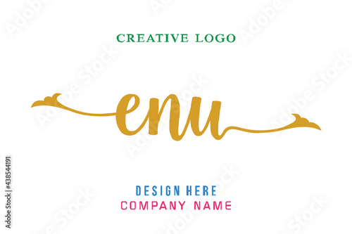 ENU lettering logo is simple, easy to understand and authoritative