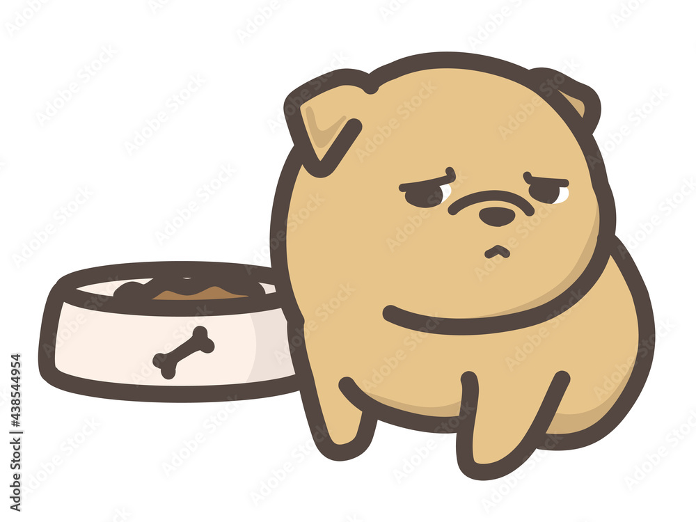 Obraz premium 餌を食べない犬