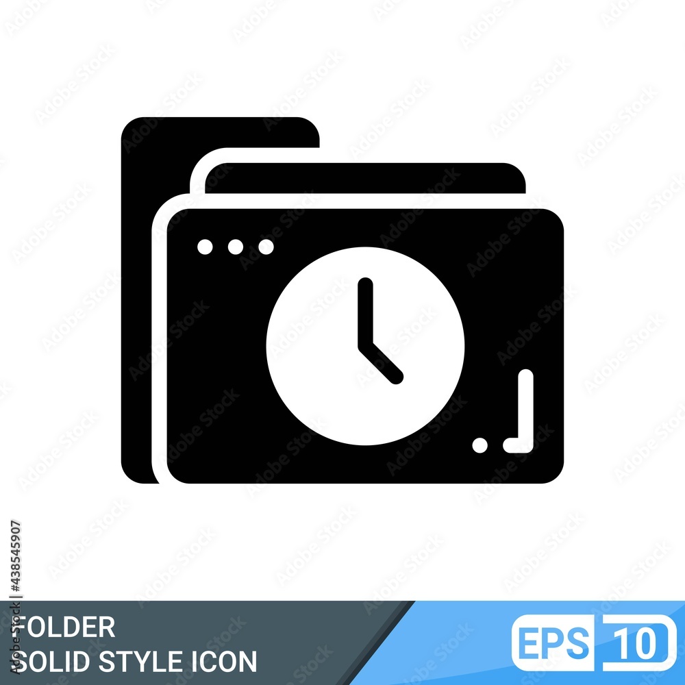 folder solid style icon. vector illustration for web or app development. EPS 10 folder solid style icon. vector illustration for web or app development. EPS 10