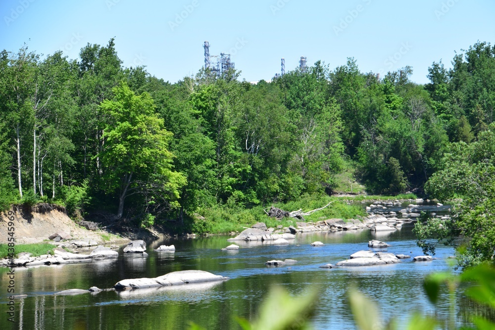 Etchemin river in Levis south of Quebec city