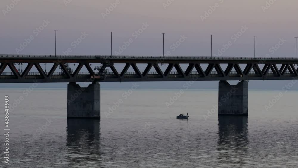 Malmo, Sweden The Oresund Bridge at sunset Malmo, Sweden The Oresund Bridge at sunset