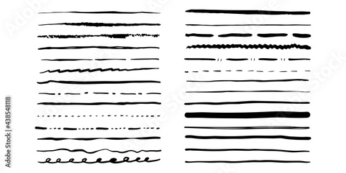 Wallpaper Mural Hand drawn grunge brushes. Set of artistic pen brushes isolated on white background. Vector illustration. Torontodigital.ca