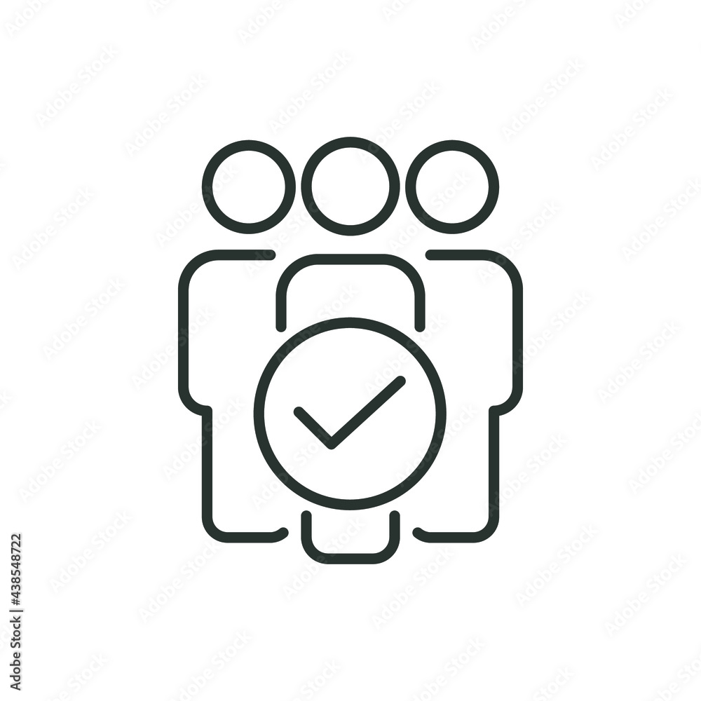 Eligible line Icon. Simple outline style. Able, adept, adequate, capable, competent, deserving, dextrose concept. Vector illustration isolated on white background. Thin stroke EPS 10. - obrazy, fototapety, plakaty 