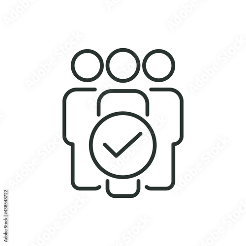Eligible line Icon. Simple outline style. Able, adept, adequate, capable, competent, deserving, dextrose concept. Vector illustration isolated on white background. Thin stroke EPS 10. photo