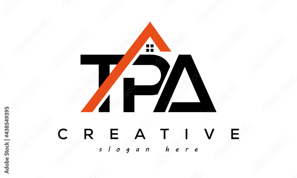 TPA letters real estate construction logo vector Stock Vector Adobe Stock