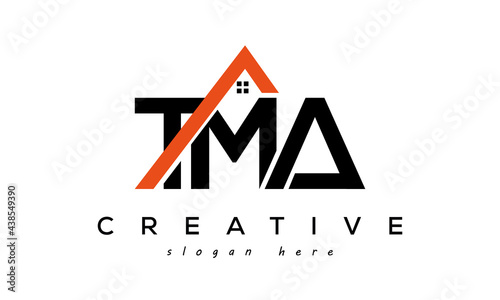 TMA letters real estate construction logo vector