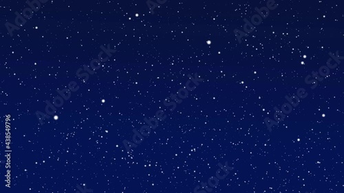 Stars twinkling in blue night Sky