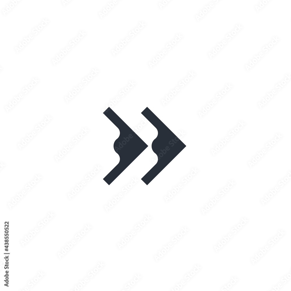 Control panel arrows. Movement, transition. Vector icon isolated on white background. Control panel arrows. Movement, transition. Vector icon isolated on white background.