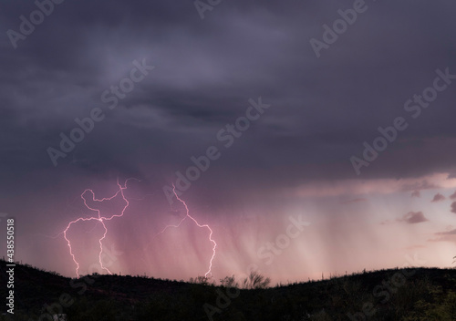 Summer lightning in Sells, AZ 