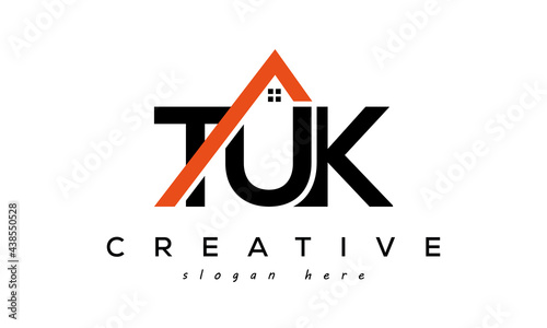 TUK letters real estate construction logo vector	