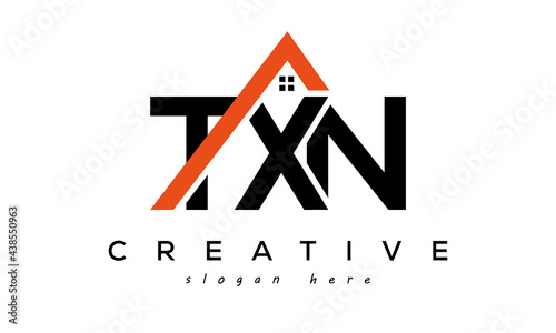 TXN letters real estate construction logo vector