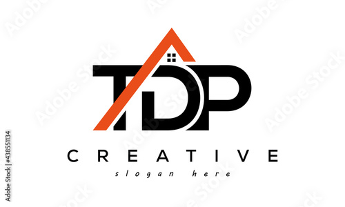 TDP letters real estate construction logo vector photo