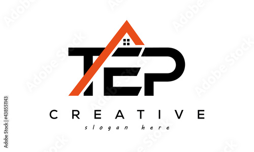 TEP letters real estate construction logo vector