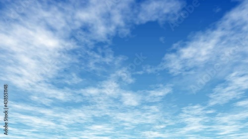 流れる雲　美しい青空の動画