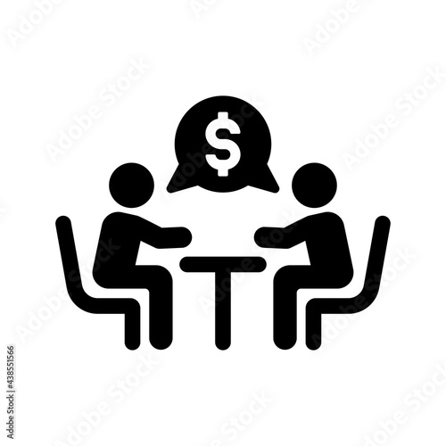 Business meeting icon vector. Communication concept