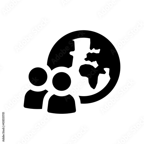 People citizen of the world vector icon. Inhabitant of Planet Earth concept. World population symbol.