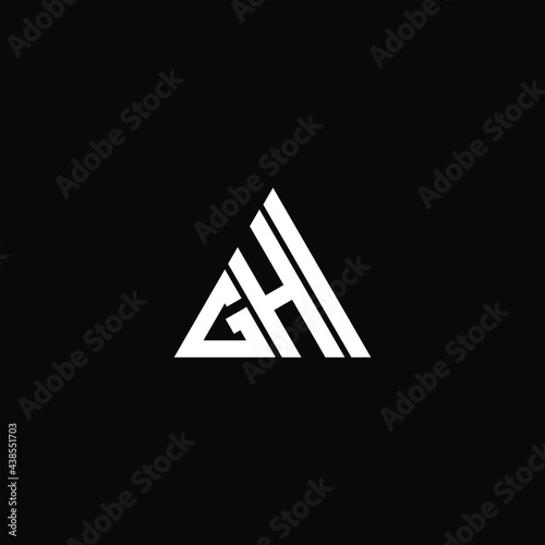 G H I letter logo abstract creative design. G H I unique design