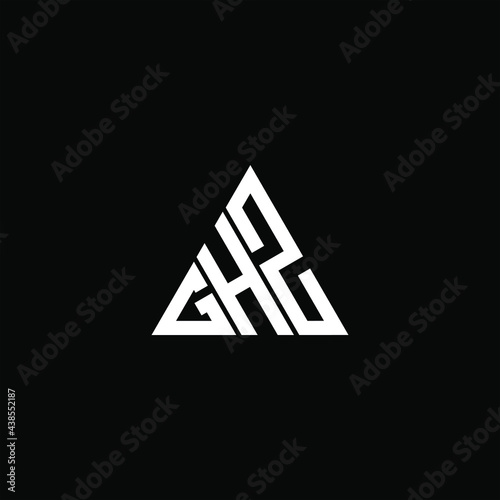 G H Z letter logo abstract creative design. G H Z unique design photo