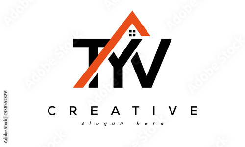 TYV letters real estate construction logo vector photo