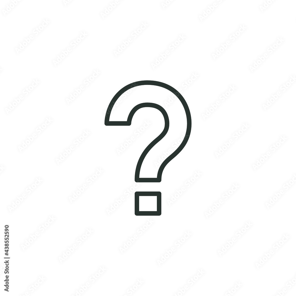 Question mark line icon. Simple outline style. Sign, pictogram, web, faq, help, graphic design, ask, label, support concept. Vector illustration isolated on white background. Thin stroke EPS 10. Question mark line icon. Simple outline style. Sign, pictogram, web, faq, help, graphic design, ask, label, support concept. Vector illustration isolated on white background. Thin stroke EPS 10.