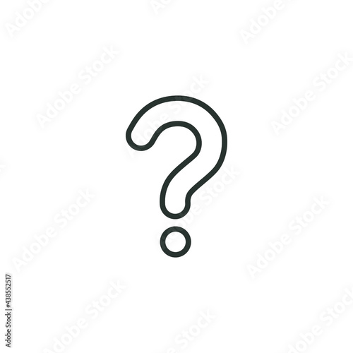 Question mark line icon. Simple outline style. Sign, pictogram, web, faq, help, graphic design, ask, label, support concept. Vector illustration isolated on white background. Thin stroke EPS 10.