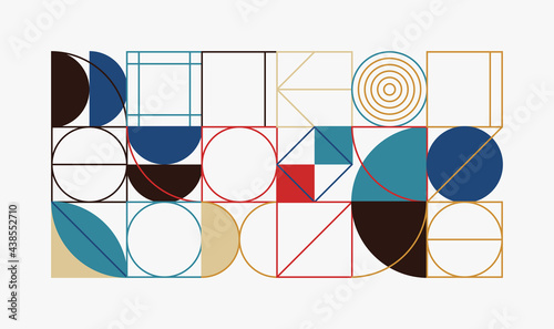 Generative Design Artwork of Abstract Vector Generated Shapes Composition
