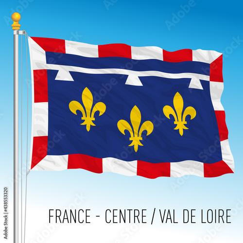 Centre - Val de Loire regional flag, France, European Union, vector illustration
