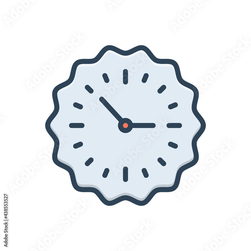 Color illustration icon for  time
