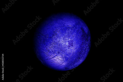 Bright exoplanet on a dark background. Elements of this image were furnished by NASA.