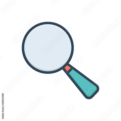 Color illustration icon for search photo