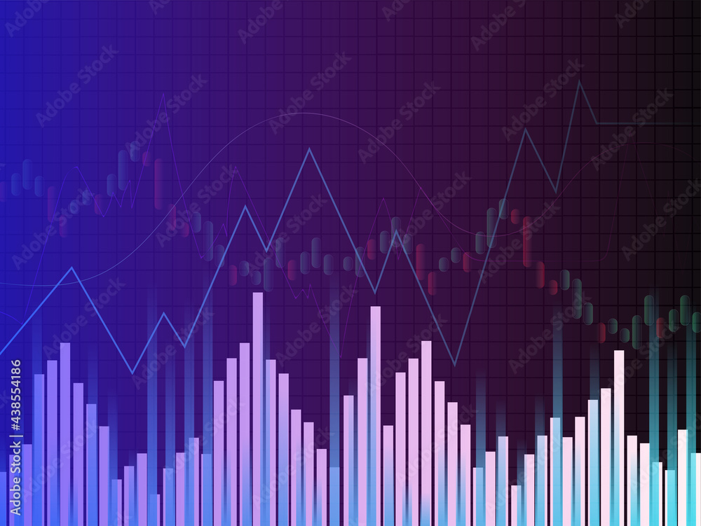 Abstract Market graph, business wallpaper. vector illustration