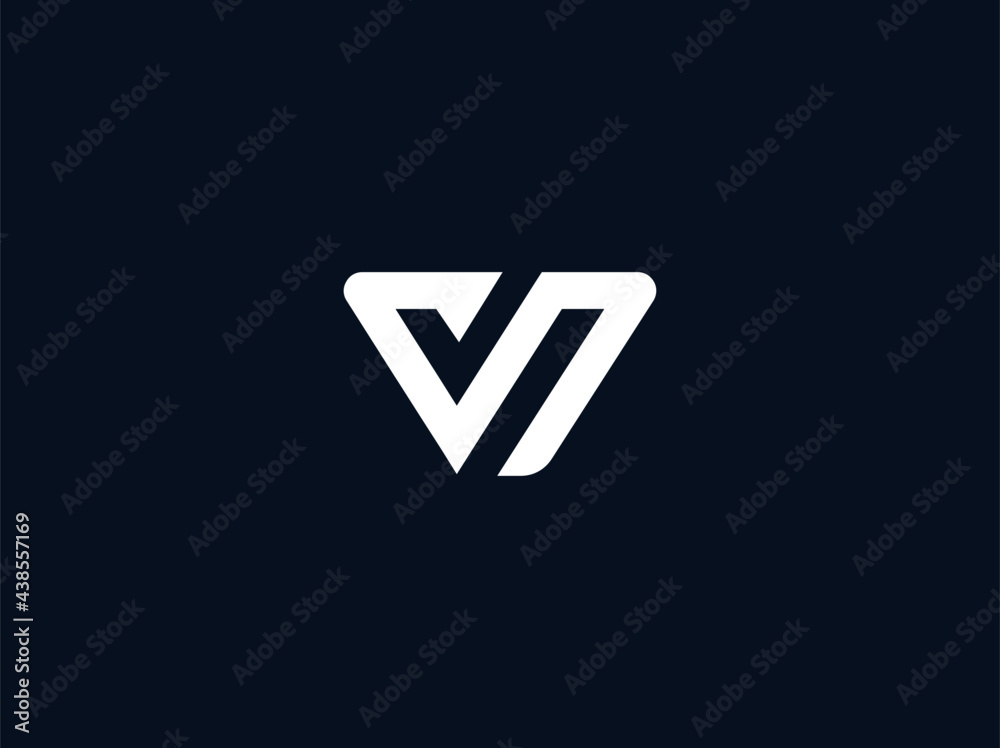 Letter V check mark logo design element Letter V check mark logo design element