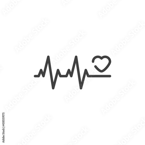 Heartbeat rate line icon