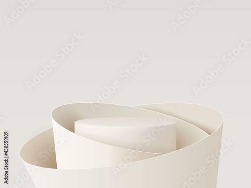 3D rendered podium for your product showcase. Vector 3d illustration.