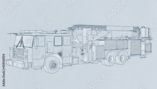 Fire Engine Illustration.