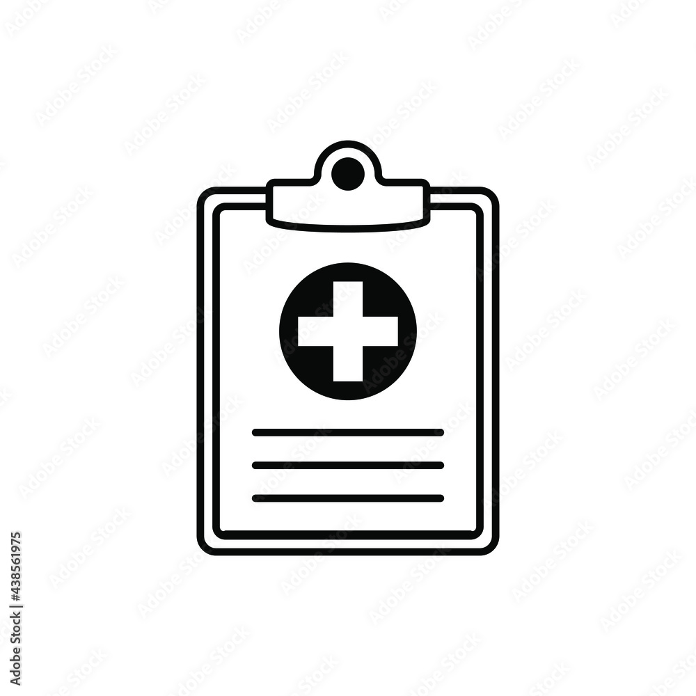 Health care diagnosis clipboard line icon design template. Vector icon. Health care diagnosis clipboard line icon design template. Vector icon.