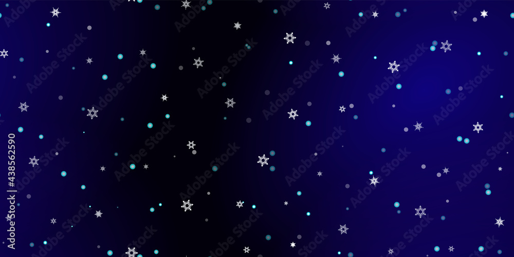 Fototapeta premium Falling Snowflakes seamless pattern flying snow