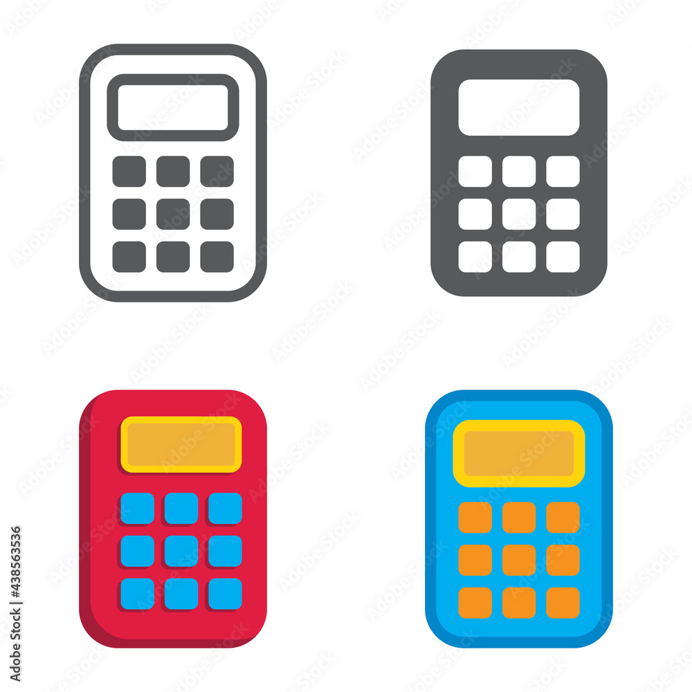 calculator designed icons set. Vector illustration.. calculator designed icons set. Vector illustration..