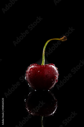 cherry on black
