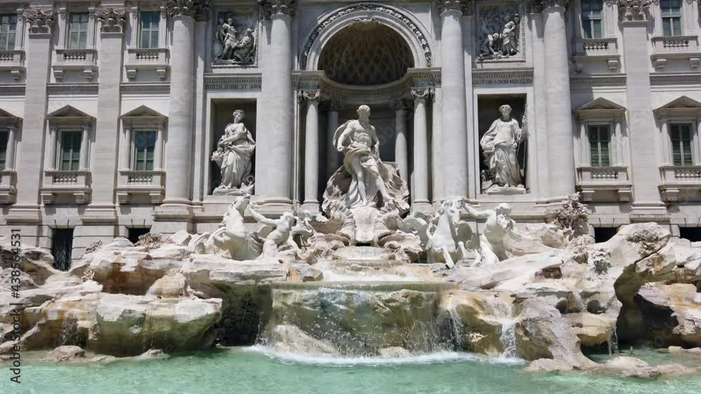 Europe, Italy June 2021 - The Trevi Fountain is a Baroque fountain in the Trevi district in Rome - tourist after visiting sightseeing after finish of lockdown due Covid-19 Coronavirus Europe, Italy June 2021 - The Trevi Fountain is a Baroque fountain in the Trevi district in Rome - tourist after visiting sightseeing after finish of lockdown due Covid-19 Coronavirus