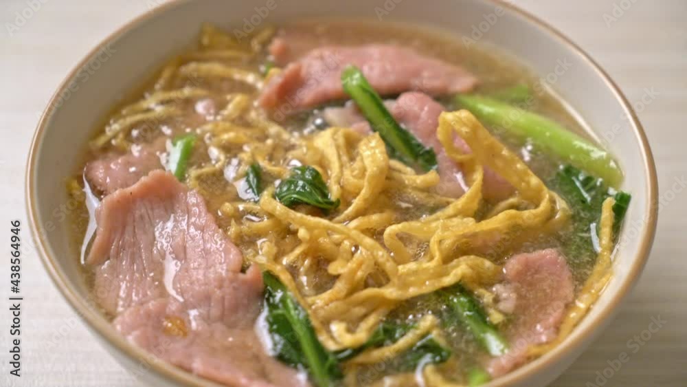 Crispy noodles with Pork in Gravy Sauce - Asian food style Crispy noodles with Pork in Gravy Sauce - Asian food style