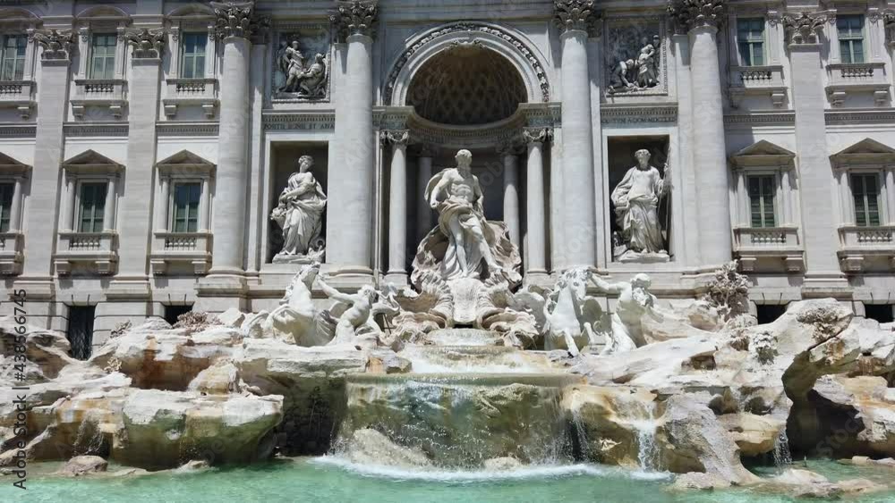 Europe, Italy June 2021 - The Trevi Fountain is a Baroque fountain in the Trevi district in Rome - tourist after visiting sightseeing after finish of lockdown due Covid-19 Coronavirus Europe, Italy June 2021 - The Trevi Fountain is a Baroque fountain in the Trevi district in Rome - tourist after visiting sightseeing after finish of lockdown due Covid-19 Coronavirus