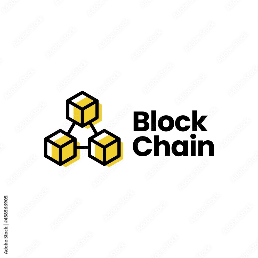 block chain logo vector icon illustration block chain logo vector icon illustration