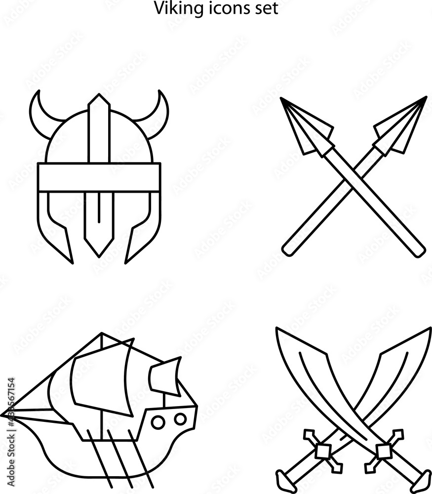 viking icons set isolated on white background. viking icon thin line outline linear viking symbol for logo, web, app, UI. viking icon simple sign. viking icons set isolated on white background. viking icon thin line outline linear viking symbol for logo, web, app, UI. viking icon simple sign.