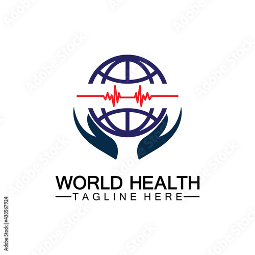 Free Download World health logo vector illustration design template - GFXLoad